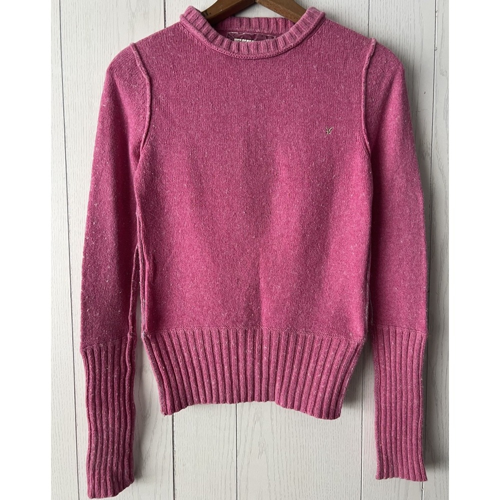 Vintage Y2K American Eagle Sweater Womens S Textured Knit Preppy Academia